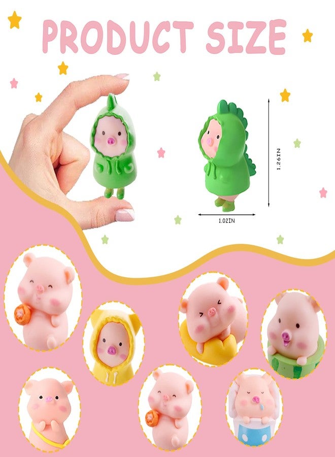 Morofme 19pcs Mini Pig Figurines Miniature Pig Cake Toppers Piggies Cake Decorations Pig Themed Decor Pink Piggy Cupcake Topper for Kids Birthday Party Home Desk Garden Decorations - Image 5